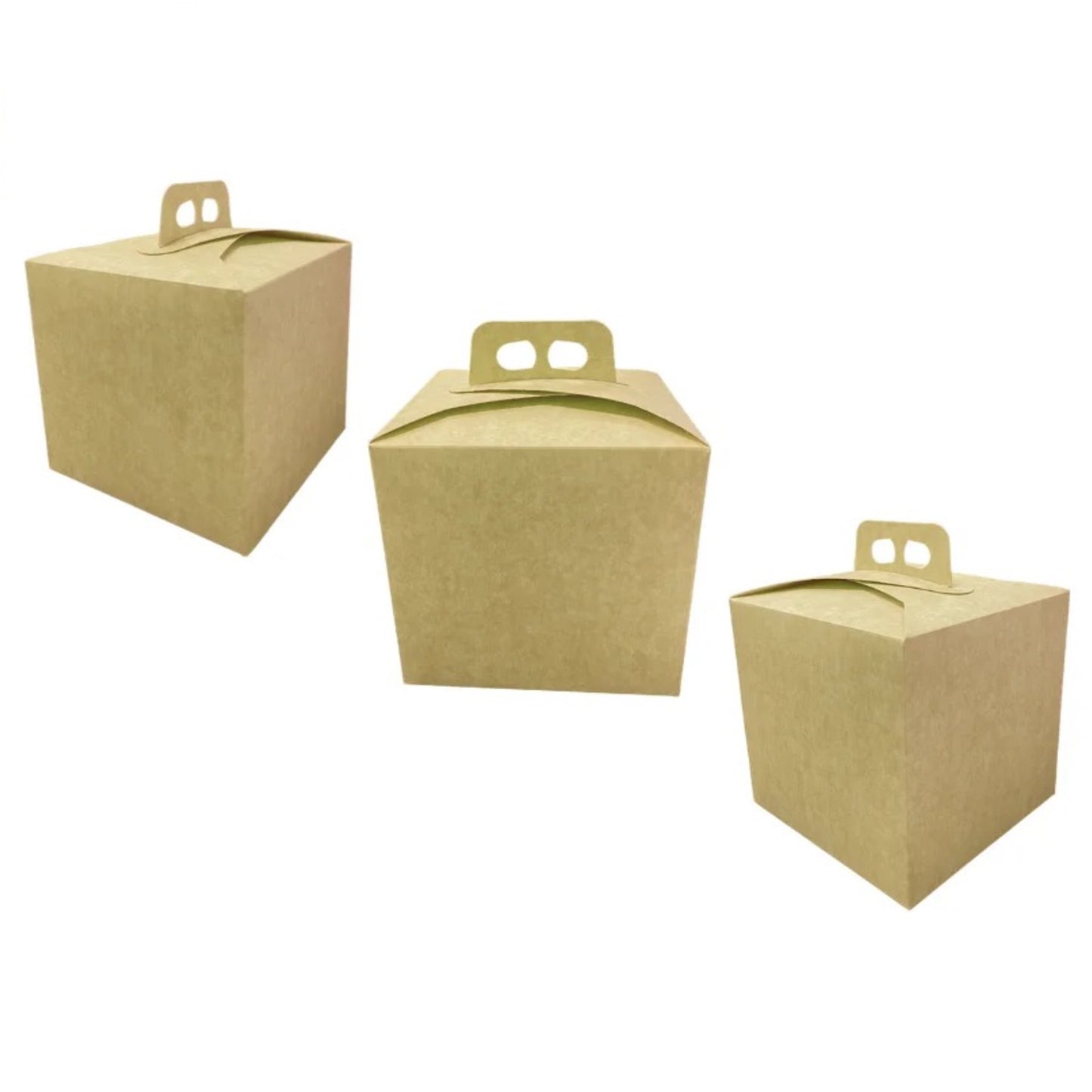 BOITE CARTON KRAFT PANETTONE (185X185H190 MM)