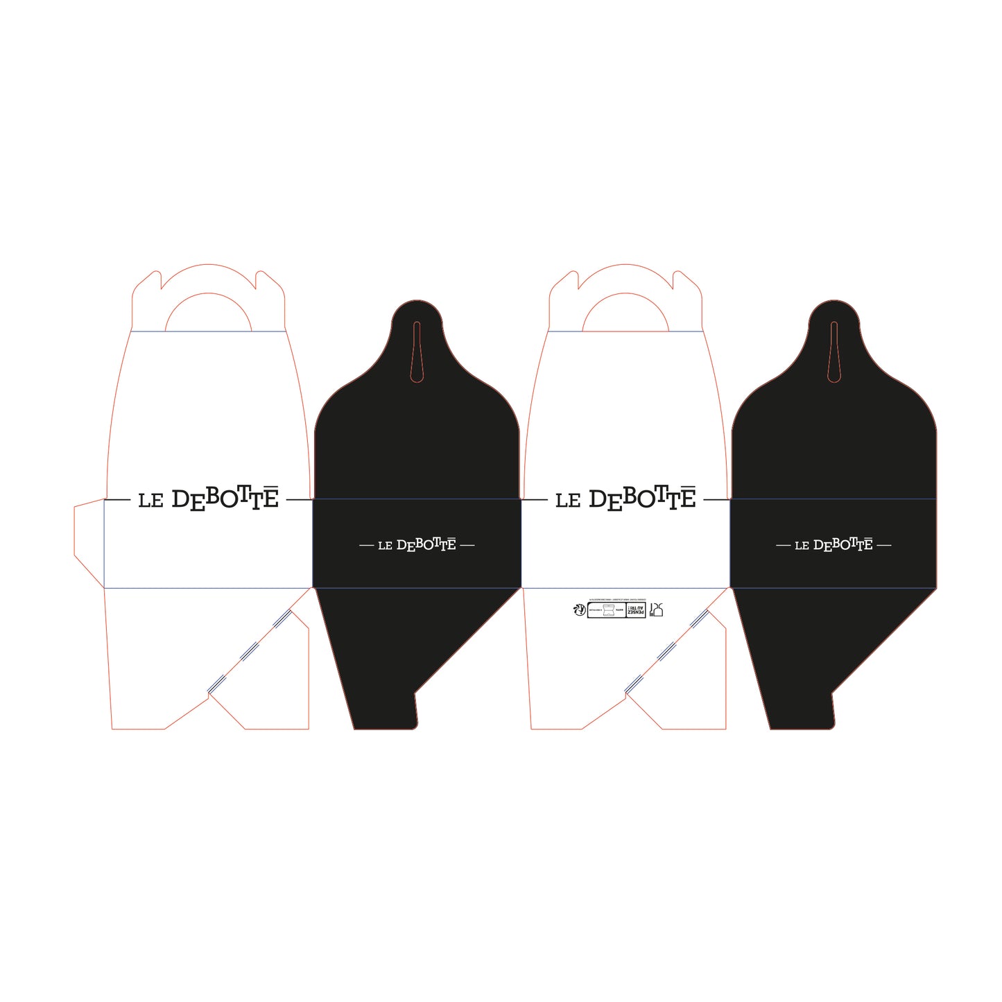 CAISSETTES POIGNEES 10.5X10.5X4.5 PERSO LE DEBOTTE
