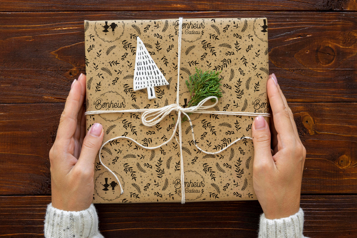PAPIER CADEAU KRAFT BRUN LISSE - 0,70X100 M - MIAM BREIZH