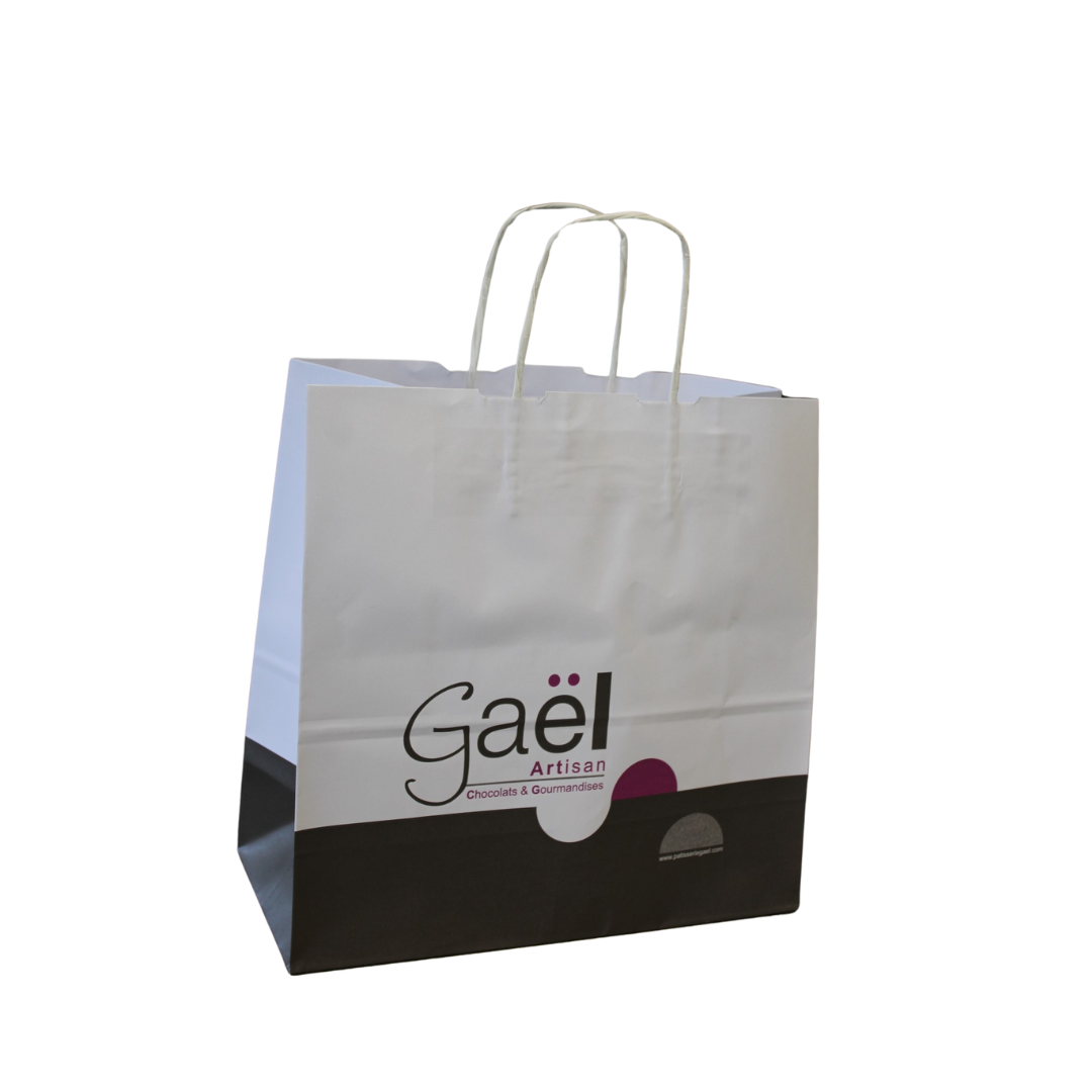 SACS KRAFT BLANC PF 34X14X32 PERSO GAEL ARTISAN