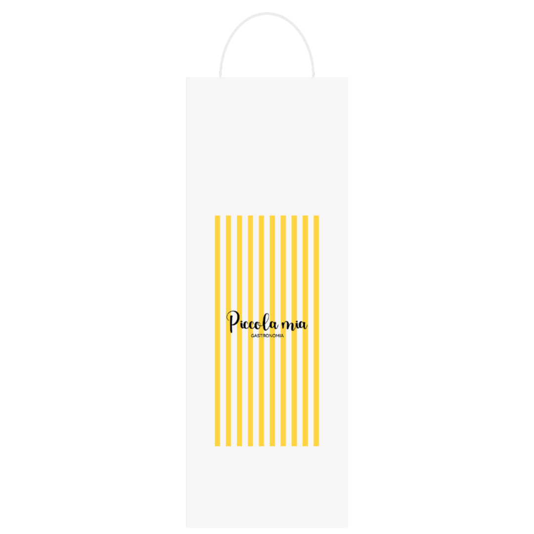 SACS KRAFT BLANC BOUTEILLE 14+8X39 PERSO AE PICCOLA MIA