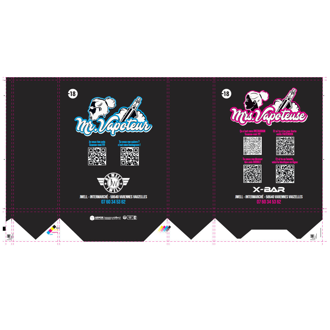 SACS KRAFT PF 18+8X21,5 PERSO JWELL VARENNES VAUZELLES (MR & MRS VAPOTEUSE)