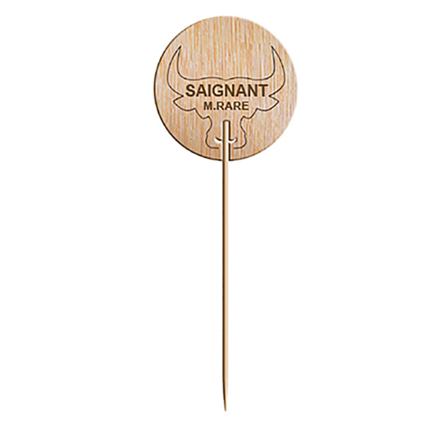 STEAK MARKER "SAIGNANT" EN BOIS - 9,5 CM