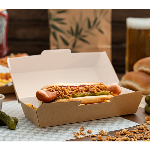 BOITES HOT DOG CARTON - 23,2x9x6,3 CM