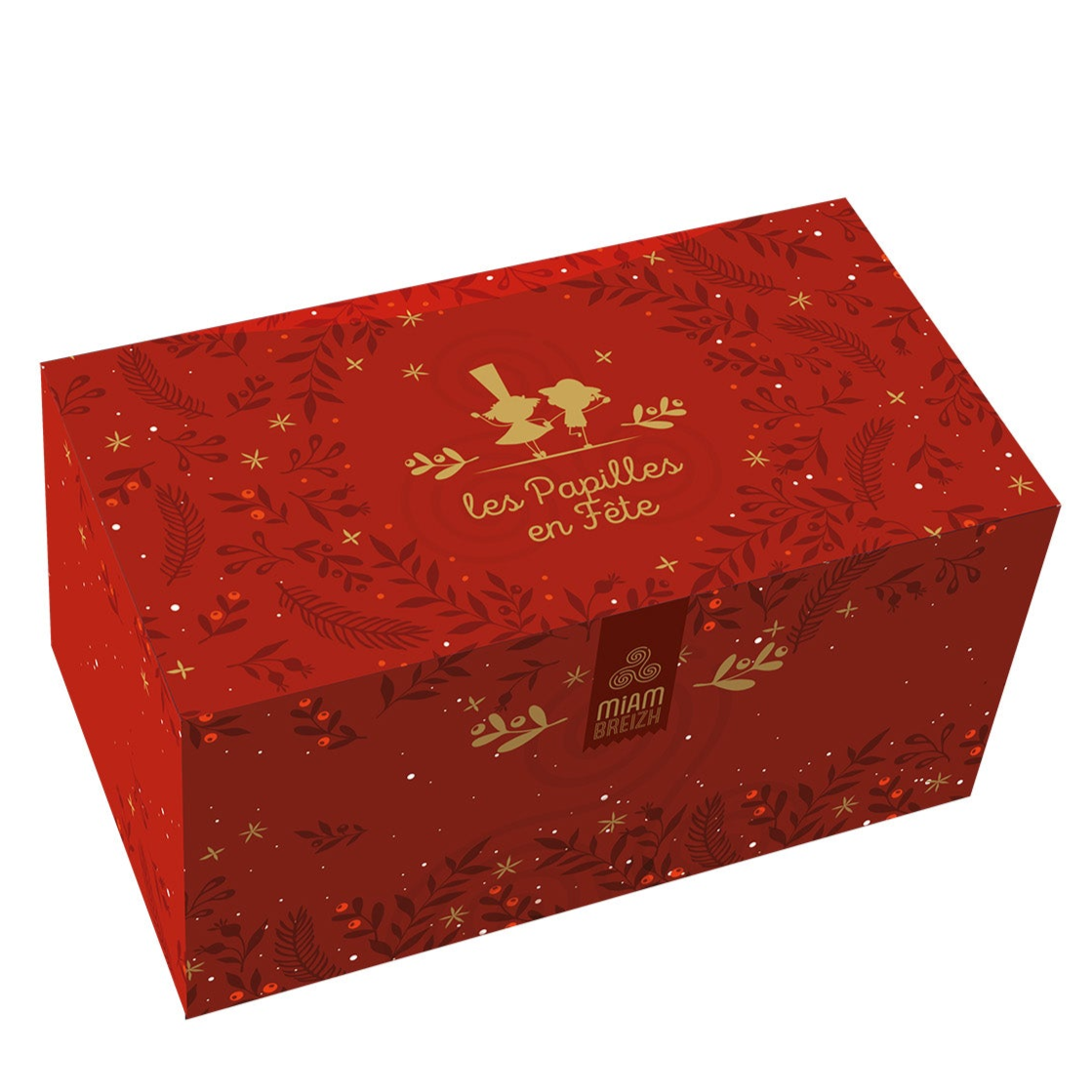 BOITE BUCHE DESTOCKAGE - VISUEL MIAM BREIZH ROUGE-20X11X10 CM