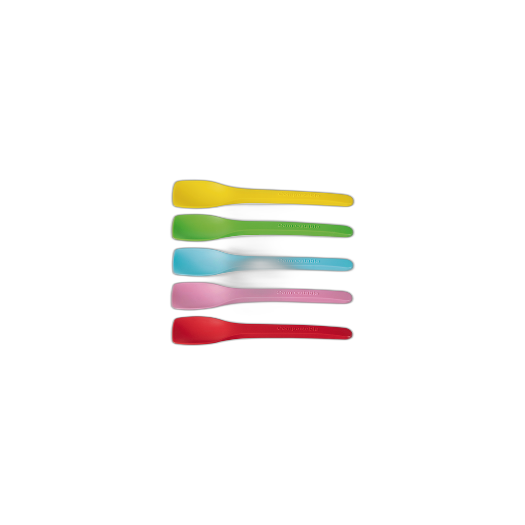 CUILLERE A GLACE EN CPLA - MIX 5 COULEURS