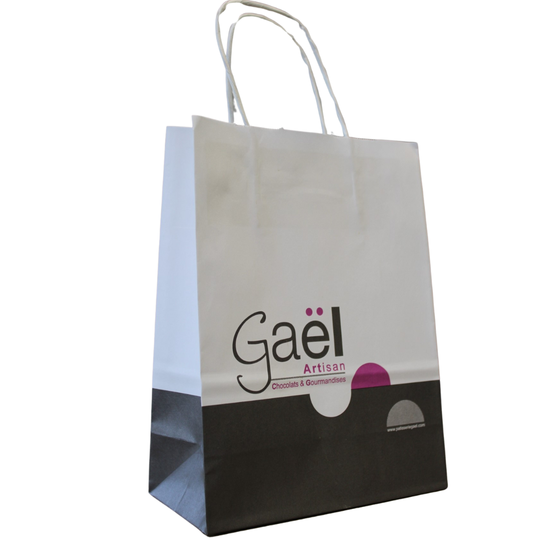 SACS KRAFT BLANC PF 25X11X31 PERSO GAEL ARTISAN
