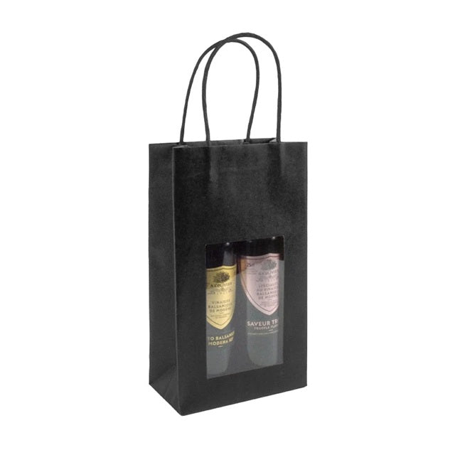 SACS KRAFT POIGNEES TORSADEES AVEC FENETRE