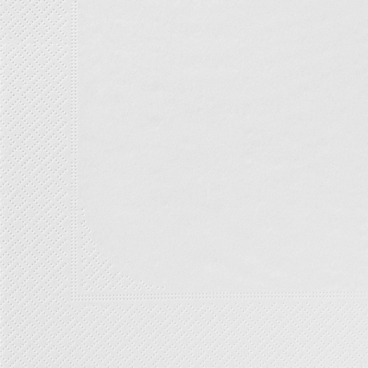 SERVIETTES OUATE 1 FEUILLE - BLANC - 30X30 PLIAGE DECALE