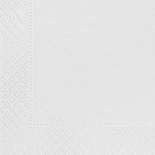 SERVIETTES OUATE 1 FEUILLE - BLANC - 30X30 PLIAGE DECALE