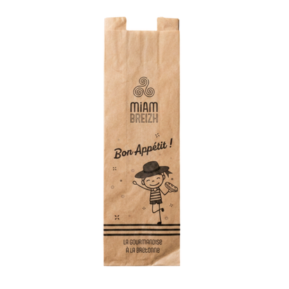 SAC SANDWICH MIAM BREIZH BRUN AVEC FENETRE CENTRALE - 100+60X340 MM