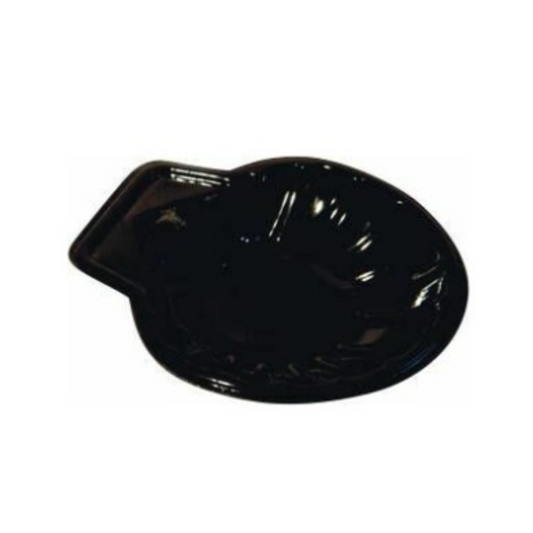 COQUILLE SAINT JACQUES EN PLASTIQUE NOIRE (125X125X20 MM)
