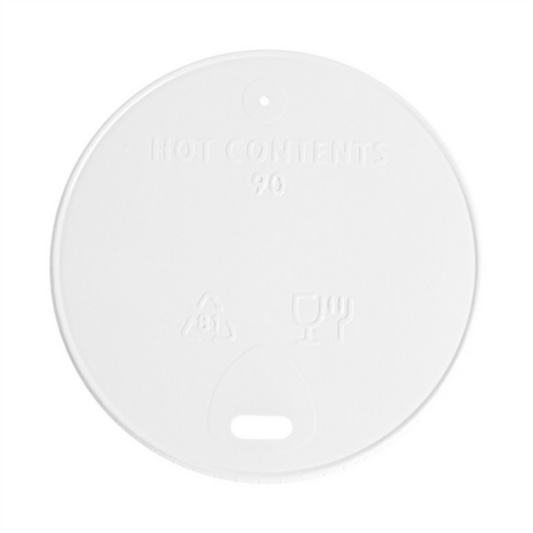 COUVERCLE POUR GOBELETS CARTON BLANC COMPOSTABLE