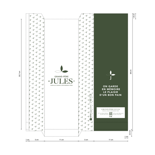 SACS BAGUETTES 11+5X38 PERSO GRAND PERE JULES