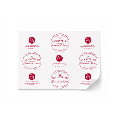 THERMO BLANC 60G 25X35 / 50X35 PERSO LES SAVEURS DE FRANCOIS ET MARIE