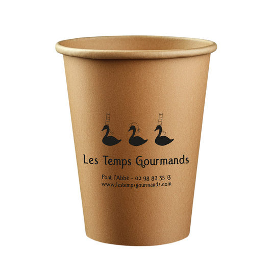 GOBELETS BRUN 17.5CL PERSONNALISES LES TEMPS GOURMANDS