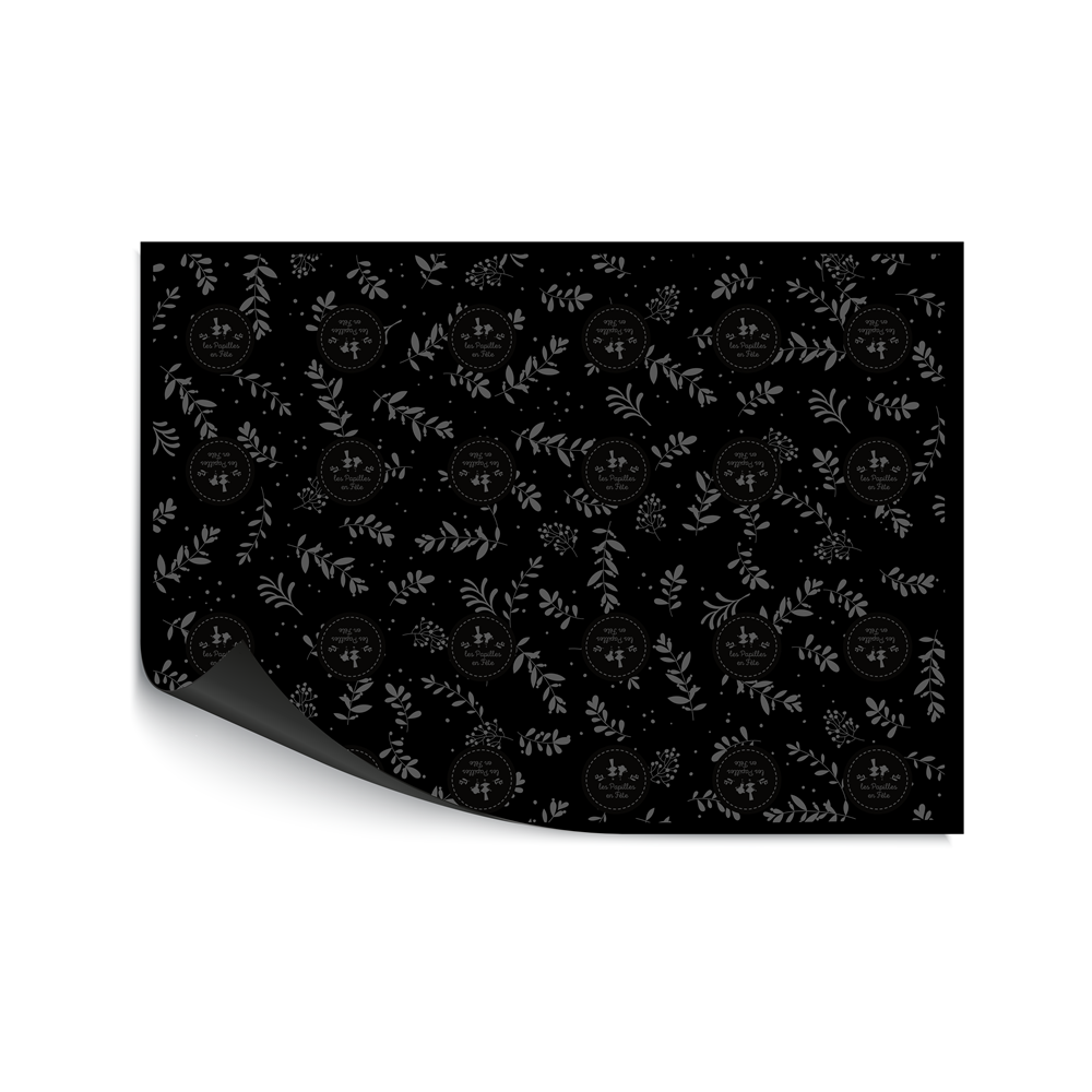 PAPIER THERMO NOIR "LES PAPILLES EN FETE"
