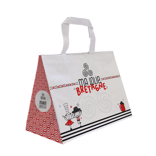 SACS CABAS POLYPRO 36+20X27 - MIAM BREIZH - ROUGE