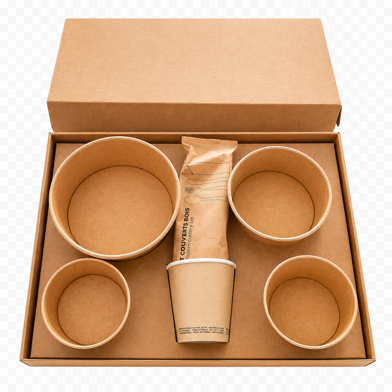 CALAGE POUR PLATEAU REPAS EN CARTON