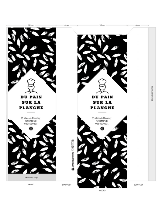 SACS 3 BAGUETTES 14+6X41 PERSO DU PAIN SUR LA PLANCHE