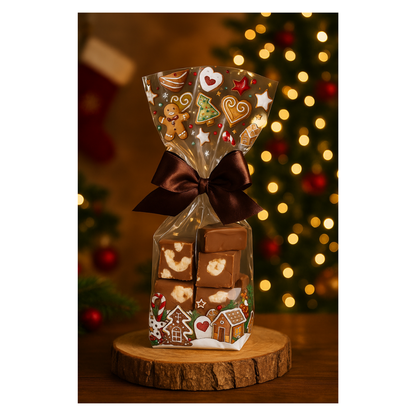 SACS CELLO FOND CARTON - SPECIAL NOEL- MODELE "PETITS BISCUITS"
