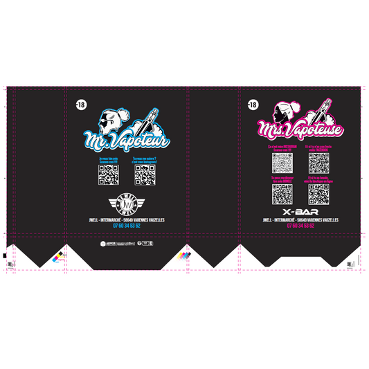 SACS KRAFT PF 18+8X21,5 PERSO JWELL VARENNES VAUZELLES (MR & MRS VAPOTEUSE)