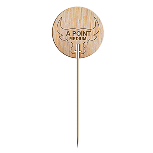 STEAK MARKER "A POINT" EN BOIS - 9,5 CM
