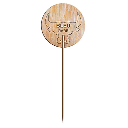 STEAK MARKER "BLEU" EN BOIS - 9,5 CM