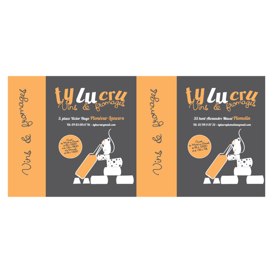 SACS KRAFT BLANC PF 25+11X31 PERSO TY LU CRU PLOMELIN