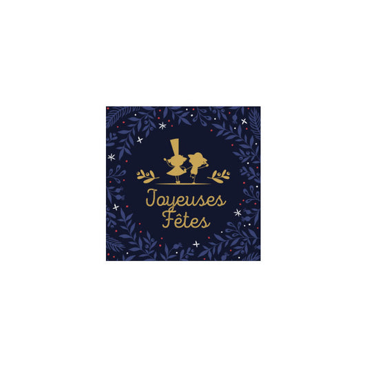 ETIQUETTES ADHESIVES- BOITE DE 500 - JOYEUSES FETES - MIAM BREIZH CARRE
