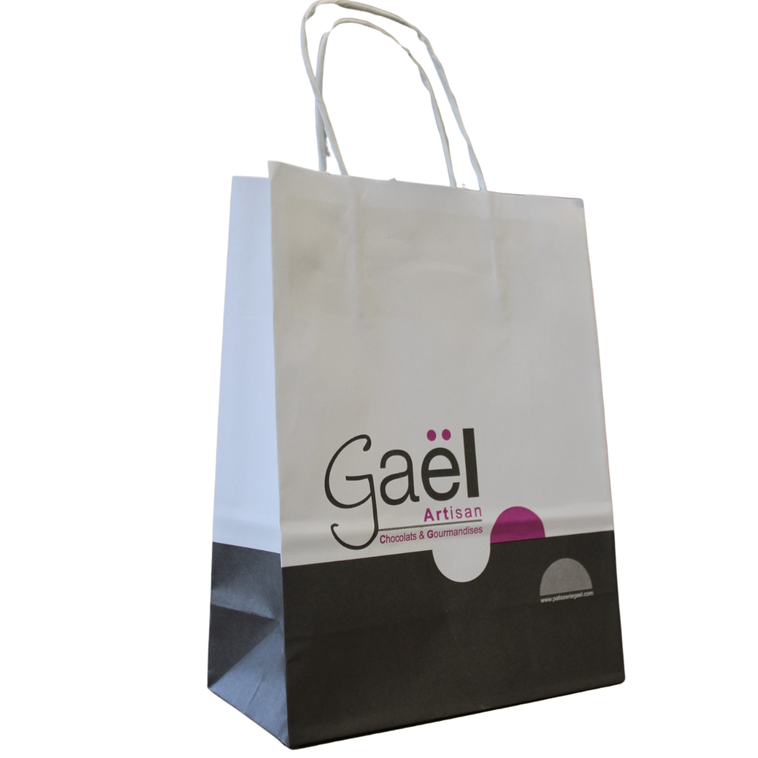 SACS KRAFT BLANC PF 18X8X23 PERSO GAEL ARTISAN