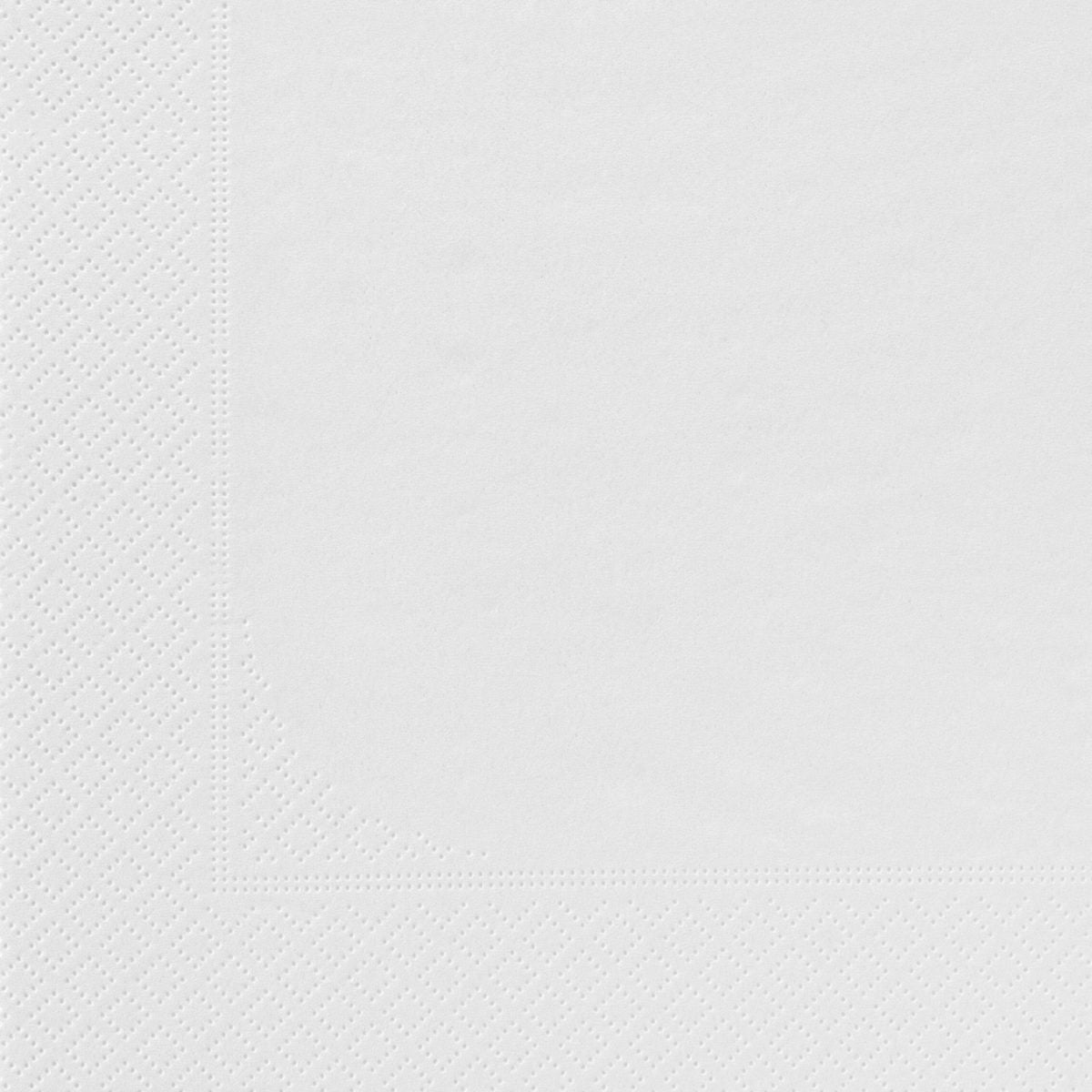 SERVIETTES OUATE 1 FEUILLE - BLANC - 30X30 PLIAGE DECALE
